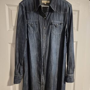 Stetson Indigo Blue Denim Western Shirt Dress